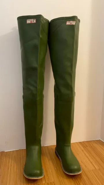 HUNTER KEENFISHER STUDDED Studded Green All Thigh Boots Size 43 ...