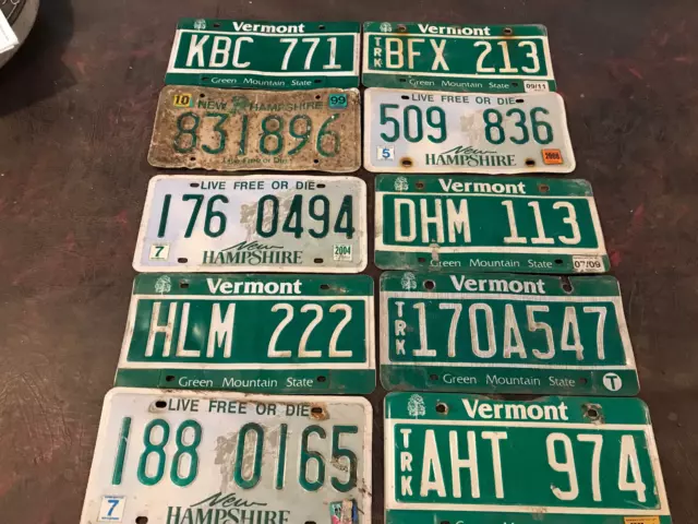 10 Mixed State License Plate Lot  Rough Craft