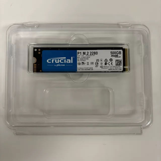 Crucial P1 500GB NVMe M.2 2280 PCIe 3D NAND SSD CT500P1SSD8 (FREE SHIP) 2