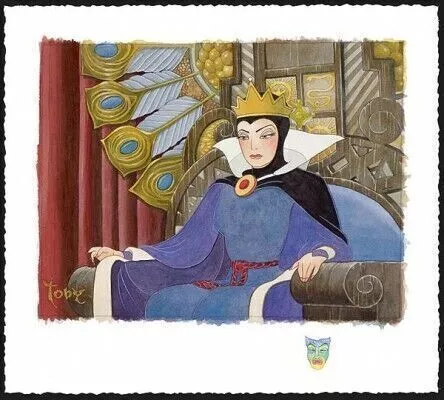 Toby Bluth - Face Of Evil Deluxe Snow White Evil Queen Disney Fine Art