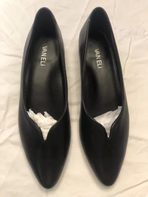 Womens Vaneli Black Nappa Flats 9N