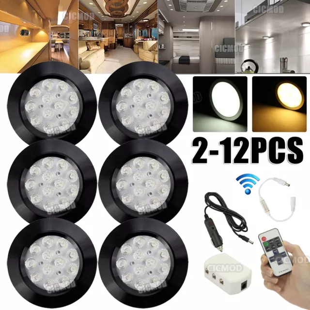 12V Recessed LED Spot Ceiling Lights Camper Van Caravan Motorhome Boat Downlight