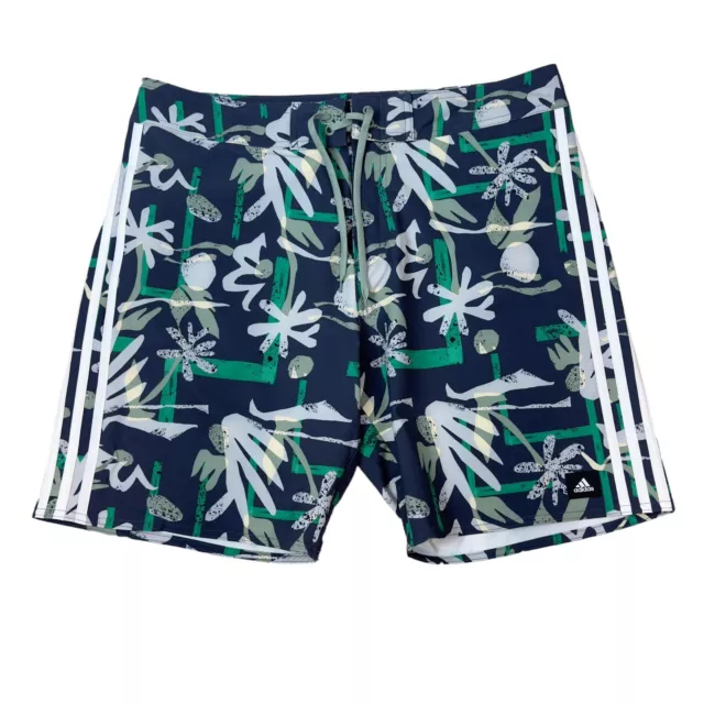 Adidas Mens 35  Blue Green Floral Tech Short Swimwear Board shorts 3