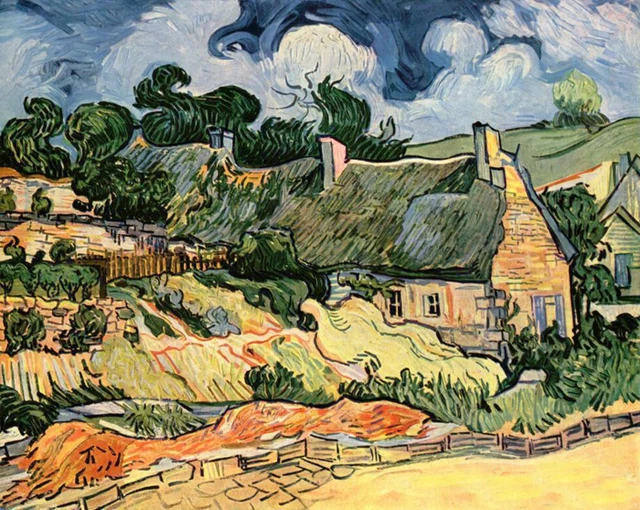 Dream-art Oil painting Vincent Van Gogh - Abstract landscape camp houses canvas