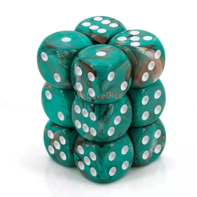 Chessex Marble Oxi-Copper D6 16mm Dice Set (US IMPORT)