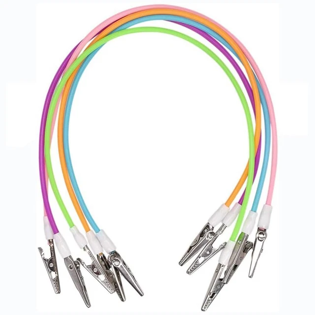 5Pcs Disposable Clamp Holders Multicolor Silicone Chain  Dental Bibs or Napkins