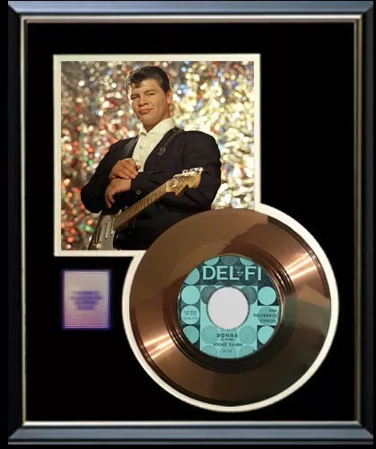 Ritchie Valens Donna 45 Rpm Gold Record Rare Non Riaa Award Vintage!