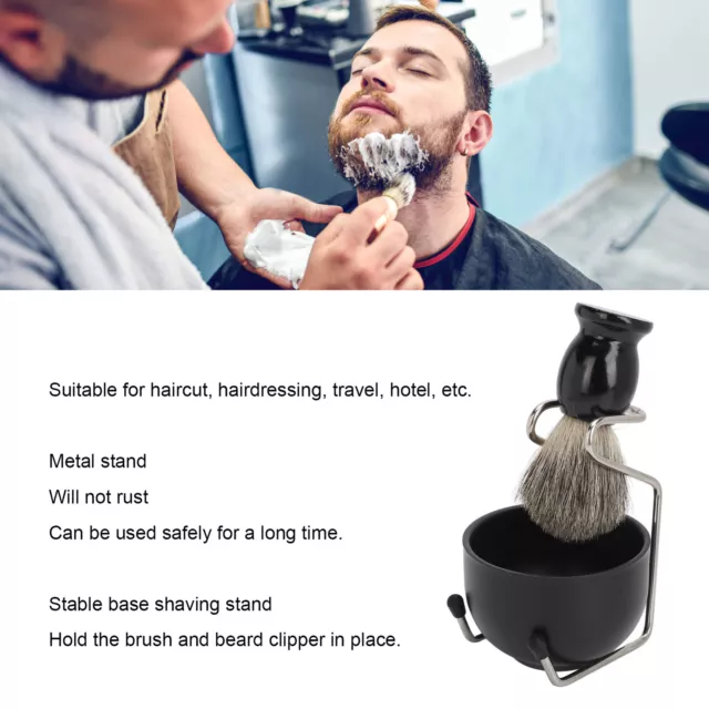 Men Beard Shave Set Brush Stand Foam Bowl Beard Brush Beard Grooming Set GFL