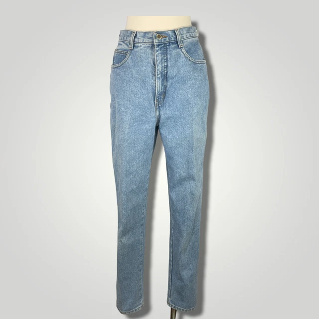 Vintage Bill Blass Jean Denim Light Wash Mom Tapered Loose 28 6 High FP1010