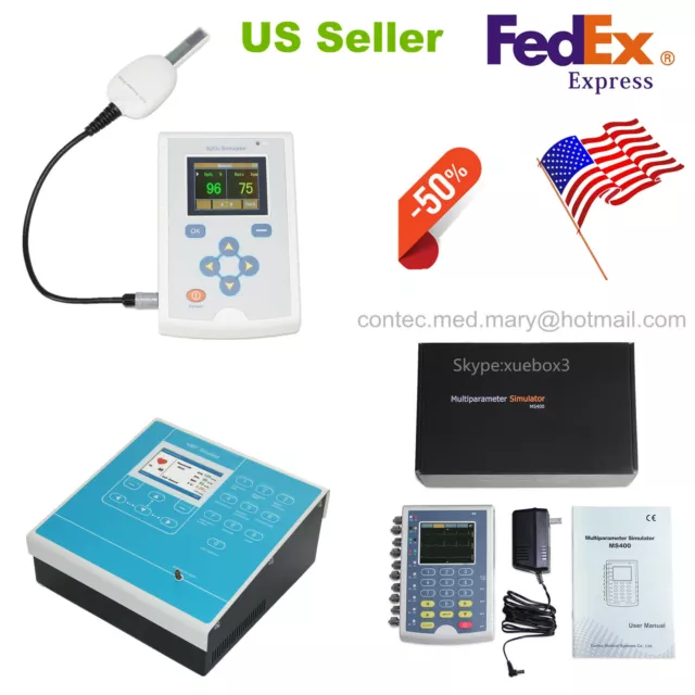 CONTEC Simulator, SpO2, NIBP, ECG& Patient Simulation,Device Accuracy Tester,USA