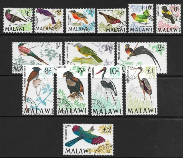 Stamps-Malawi. 1968. Vögel Endgültigen Set Sg : 310/23. Fein Gebraucht