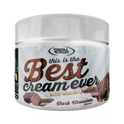 REAL PHARM Best Cream Ever 500 g Chocolat Noir Noisettes Dark Chocolate 02/2024