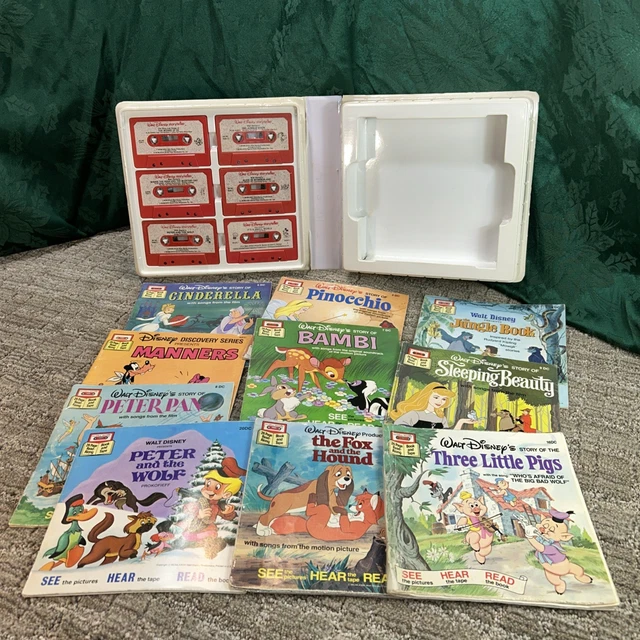 VINTAGE WALT DISNEY Take-a-Tape Along Storyteller Cassette & Book Set ...