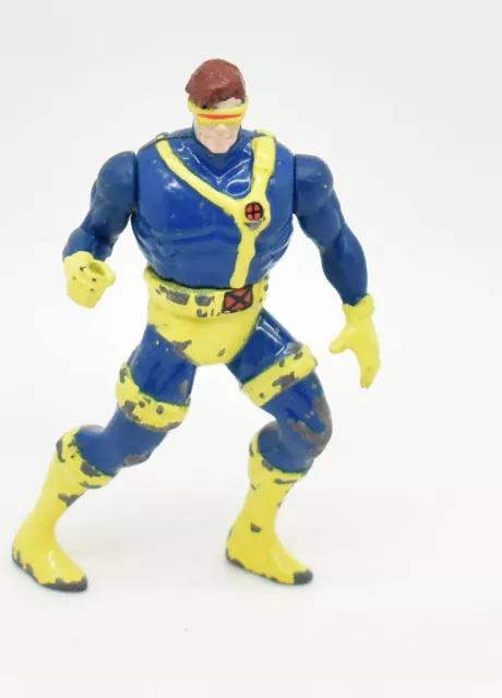 X-Men Steel Mutants Cyclops Bent Legs Pose 3" Diecast Action Figure Toy Biz 1994