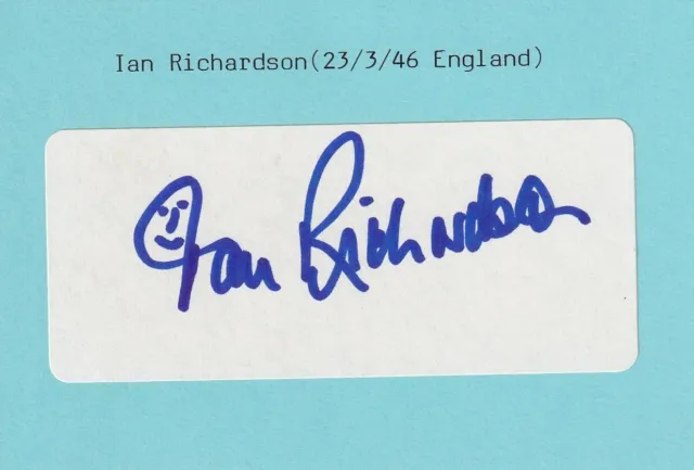 Ian Richardson - European Tour Golfer signed Address Label (Laid onto card)