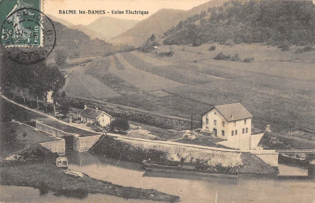 Cpa 25 Baume Les Dames Usine Electrique