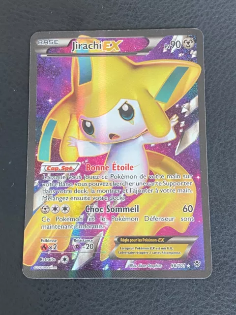 Pokemon Fr N&B Plasma Explosion Card - Jirachi Ex 98/101 Full Art Ultra - Exc
