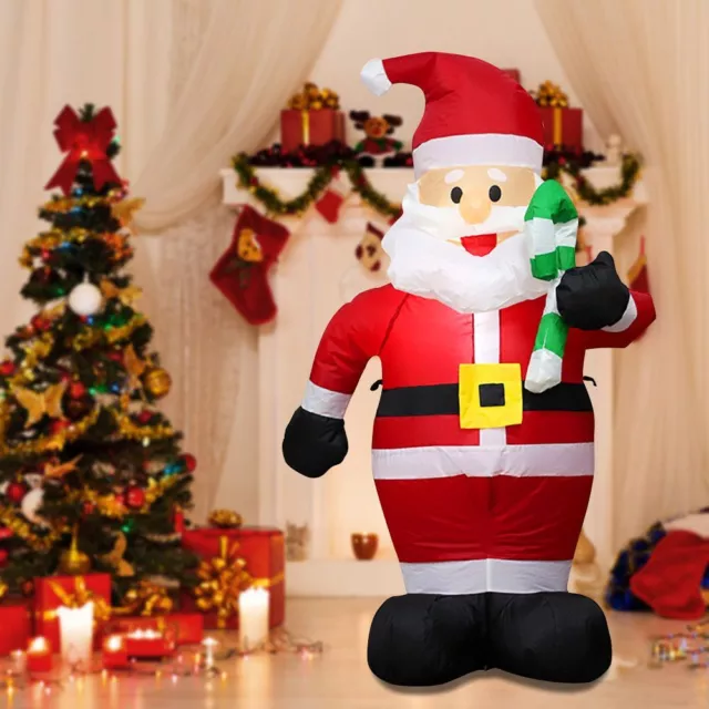 Christmas Decor LED Light Up Lighted Dolls Santa Claus Inflatable Model Toys