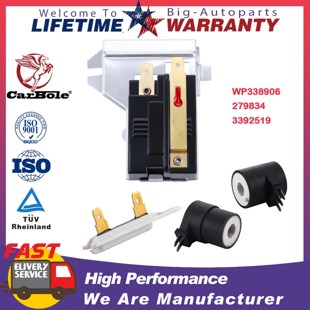 GAS DRYER FLAME Sensor Valve Solenoid Coil Kit Fits for Whirlpool