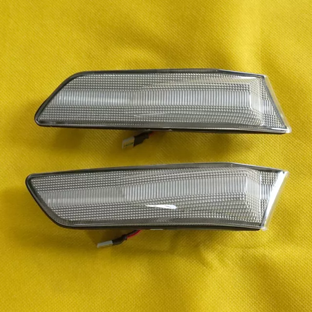 Clear LED Front Bumper Reflector Side Marker Lights Lamps Fit For Infiniti G35