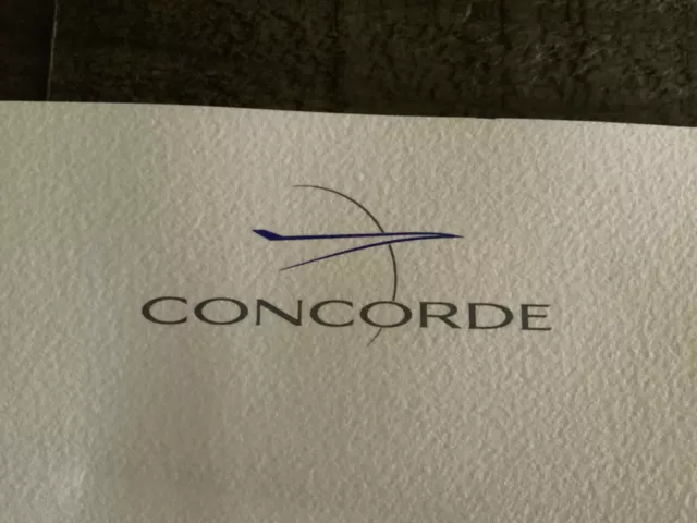 Concorde Supersonique Air France: Authentique Menu De Bord, Dîner À La Carte