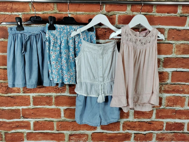 Pacchetto Ragazze Età 4-5 Anni Next Zara Mantaray Pantaloncini Gonna Tuta Da Gioco Top 110Cm