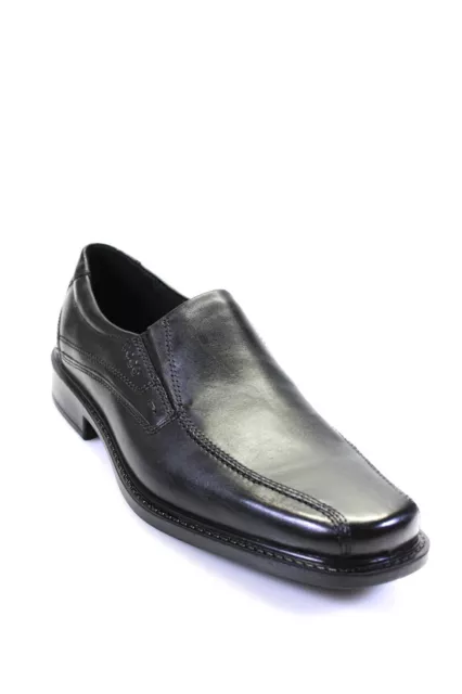 ECCO Mens Leather New Jersey Slip On Loafers Dress Shoes Black Size 44 10/10.5