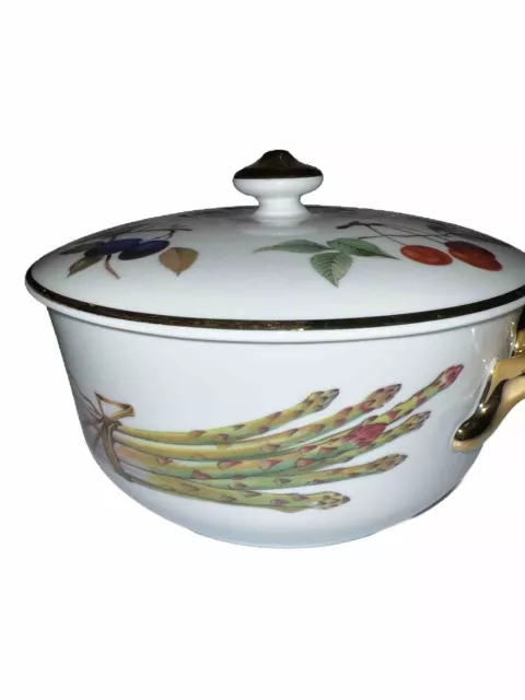 Royal Worcester Evesham Gold 7" Round Covered Casserole Oven Table Vegetables