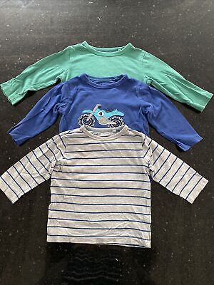 Pacchetto di 3 T-shirt a maniche lunghe Next età 9-12 mesi deliziose cotone morbido perfette per