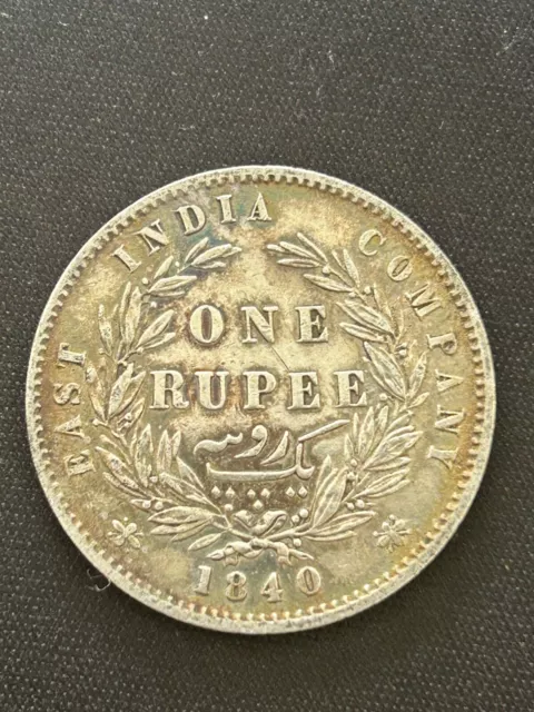 1840 One Rupee British India silver lot 114