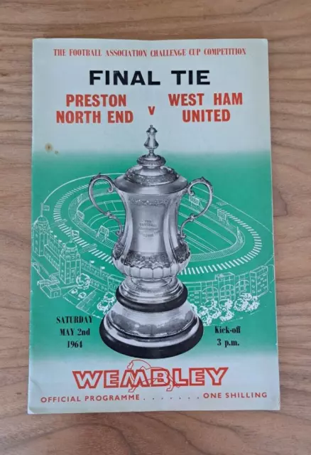 1964 - Preston North End v West Ham United, FA Cup Final Match Programme.