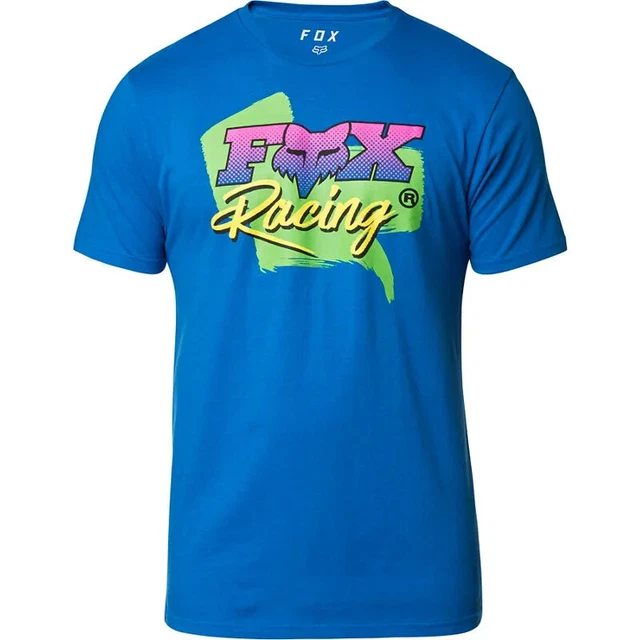 T-Shirt Fox Racing Castr Premium S/S blau Vintage Mx MTB Herren Größe Small