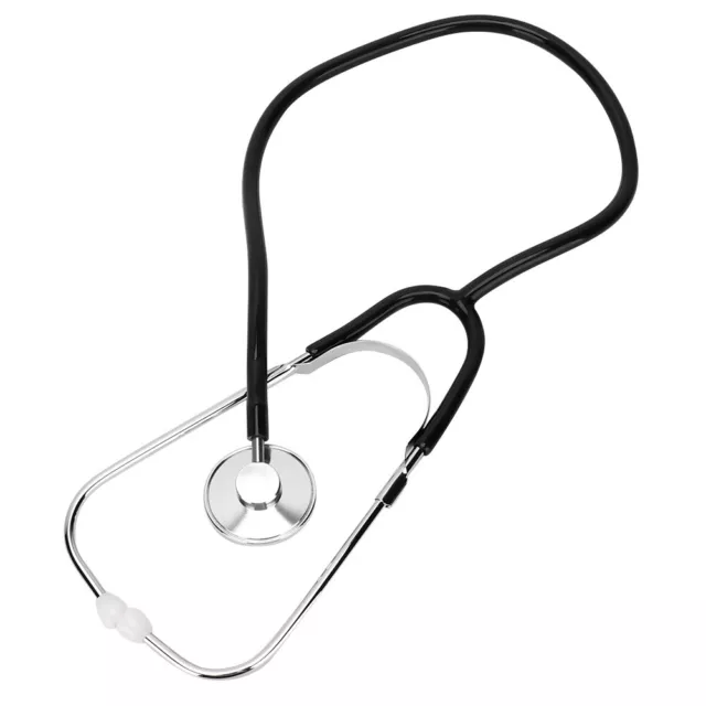 Black Professional Single Head Stethoscope Aluminium Alloy Heart Lung Detect Dob