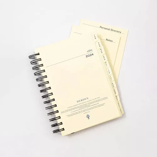 NEW Debden Elite Desk Diary Refill 2024 - Day to Page, Size Compact (14 Rings)