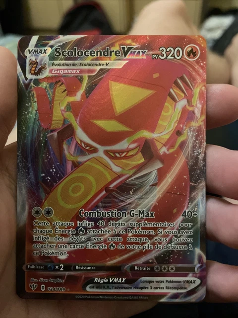 Carte Pokémon Scolocendre Vmax 034/189 FR Neuve