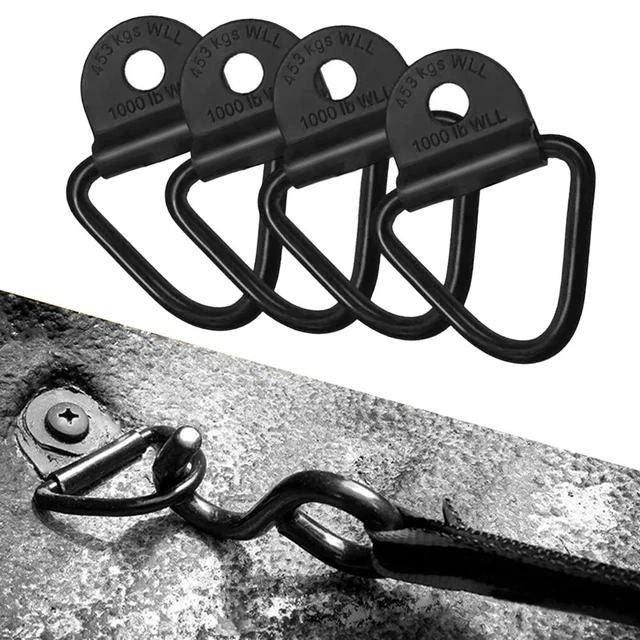 YIXNSW Lot De 100 œillets D'Arrimage, Noirs, En Forme De D, Accroche Tableau, Accroche Cadre Sans Percer Pour Accrocher Des Photos, Des Peintures, Des œuvres D'art