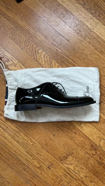 J Crew Mens patent leather cap-toe oxford 9.5