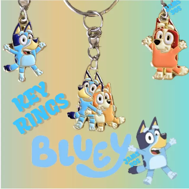 Bluey Bingo KIDS Keyring Bag Pendant Keychain UK Seller KEY RING CBEEBIES ABC