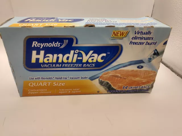 Reynolds Handi-Vac Vacuum Freezer Bags, Gallon Size, Paper & Plastic