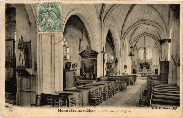 CPA Mennetou sur Cher Interieur de l'Eglise FRANCE (1287837)