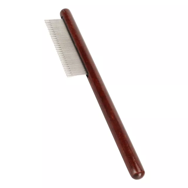 (Peigne à Dents Longues Et Courtes) Brosse à Chat Manche En Bois Dents