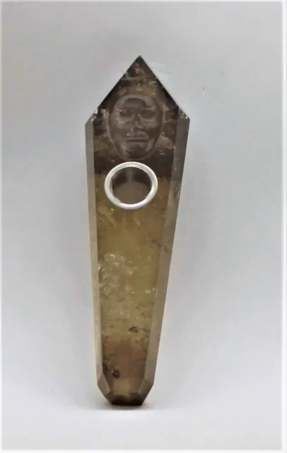 Quarz Kristall Pfeife Rauchquarz- Totenkopf - mit Bürste - Obelisk - Reiki