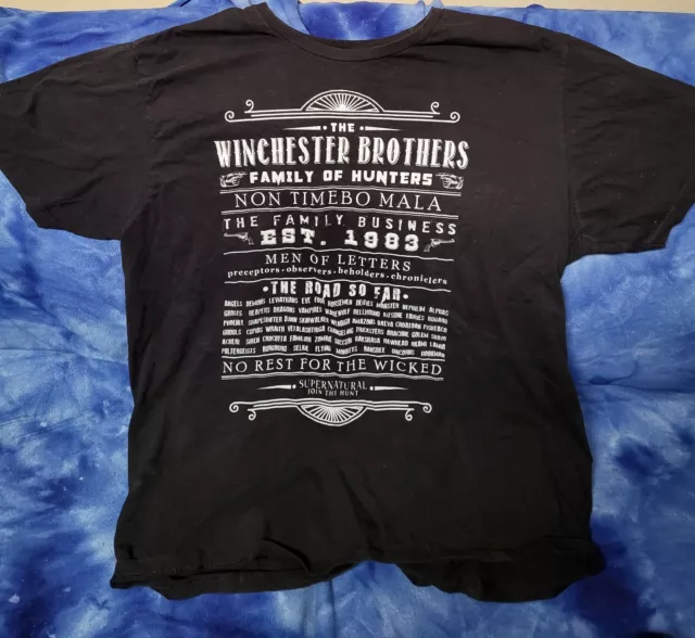 Supernatural - Join The Hunt -  Black T Shirt Winchester Brothers - Large - 2XL