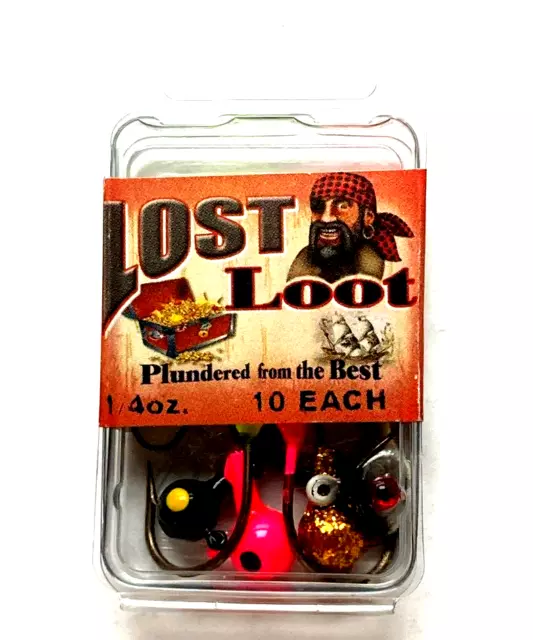 LOST LOOT 1/4OZ Fishing Jig Head Hook 10-Piece Assortment $7.94