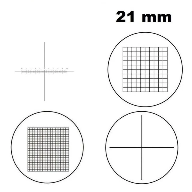 Microscope Eyepiece Micrometer Optical Glass Reticle Calibration Cross Ruler