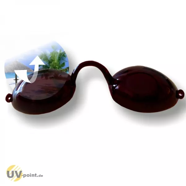 Solarium Schutzbrille Augenschutz UV-Brille für Sonnenbank Fullvision im Etui