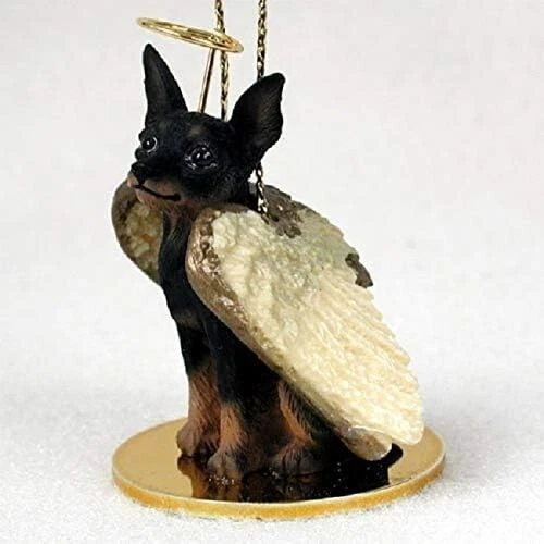 Miniature Pinscher Min Pin Dog ANGEL Tiny One Ornament Figurine Statue