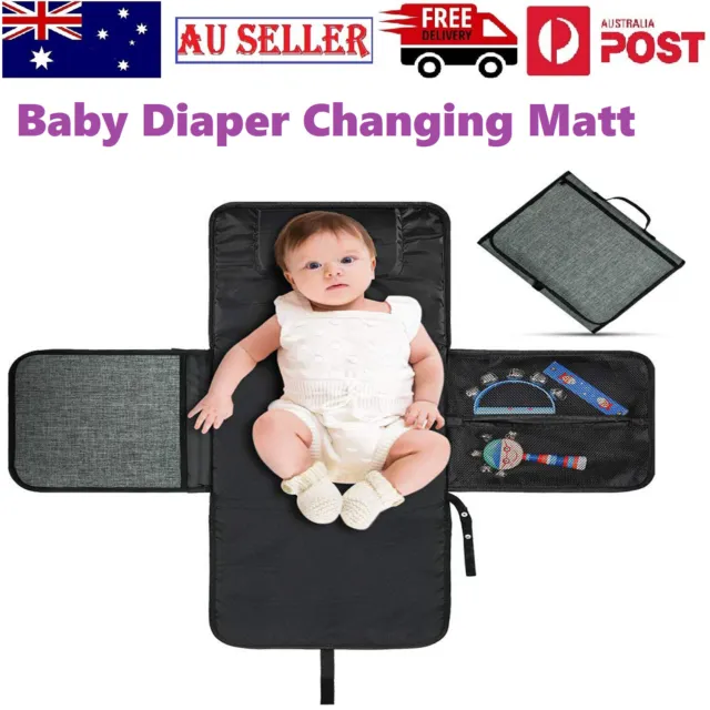 New Waterproof Baby Diaper Changing Matt Pad With Head Cushion Home Travel 1x