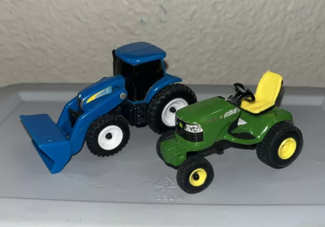 ERTL Mini John Deere Tractor Lawn Mower Die Cast 1/64 New Holland Tractor RR