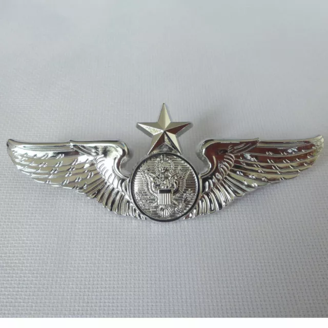 U.S. Air Force Senior Aircrew Badge Wings Pin Silvery